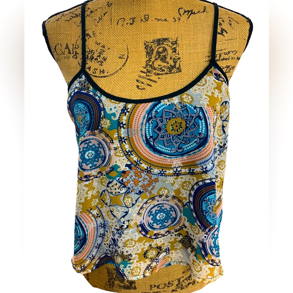 Womens Sans Souci multicolored abstract Crop Top